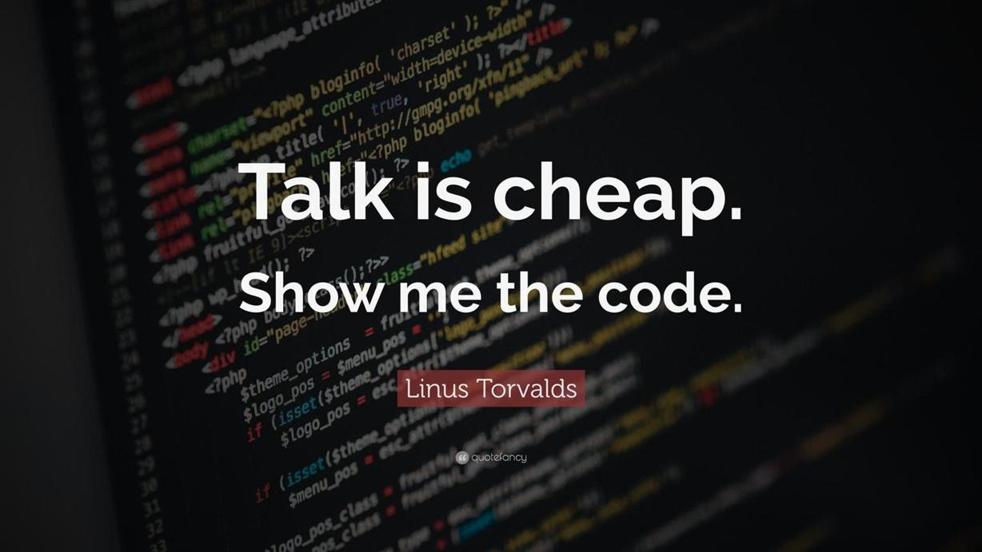 Talk is cheap